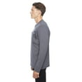 thumbnail image 4 of Dark Black Henley graphique à manches longues pour hommes, 4 of 6