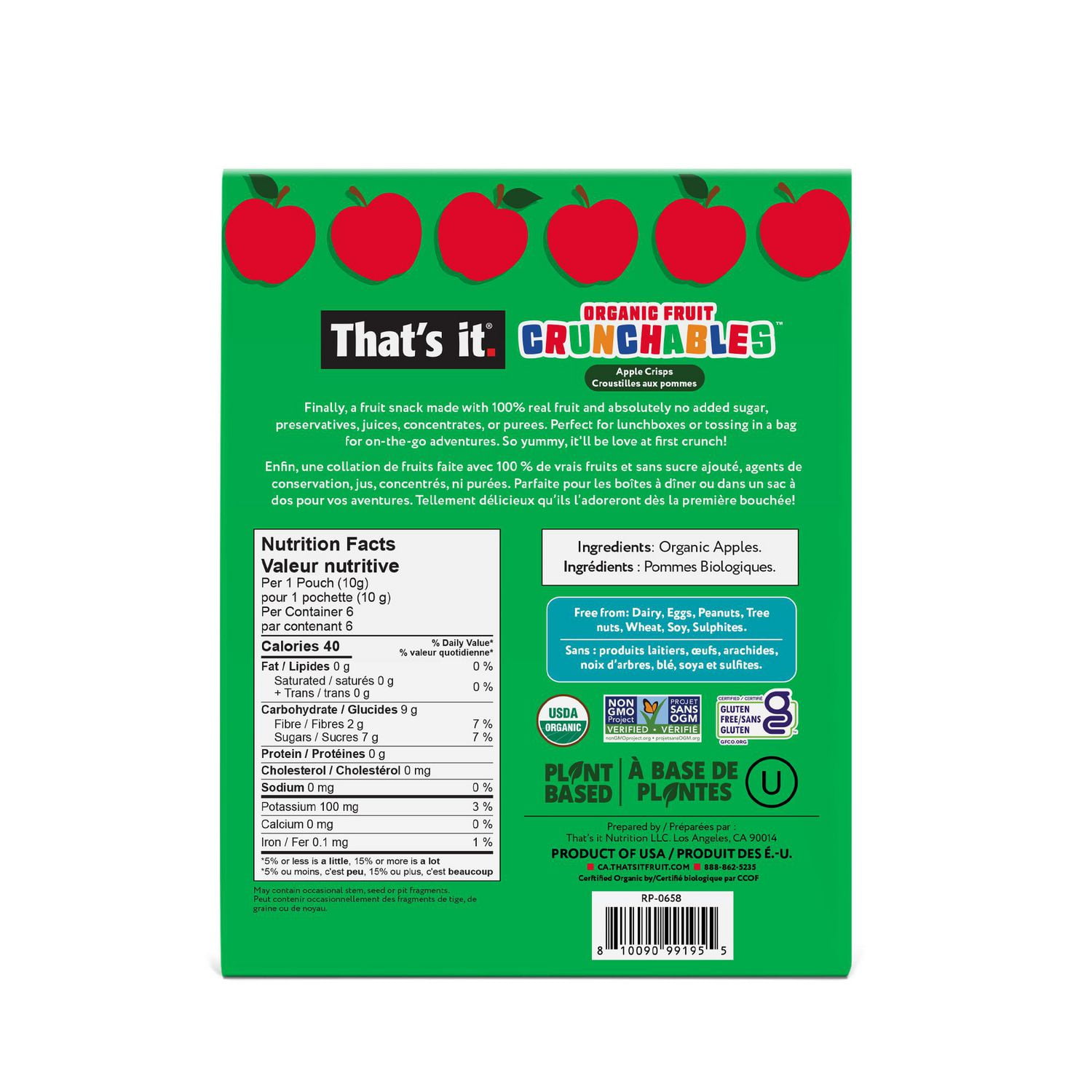 That's it Organic Apple Crunchables 6ct 10g