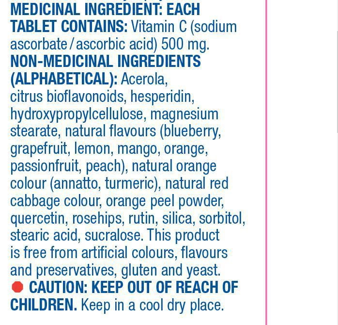 Equate Vitamin C 500mg Multi-Fruit Flavour
