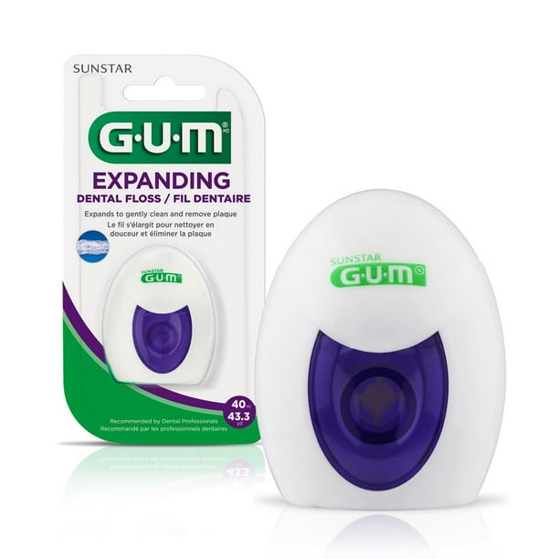 GUM Expanding Waxed Dental String Floss 40M Walmart.ca