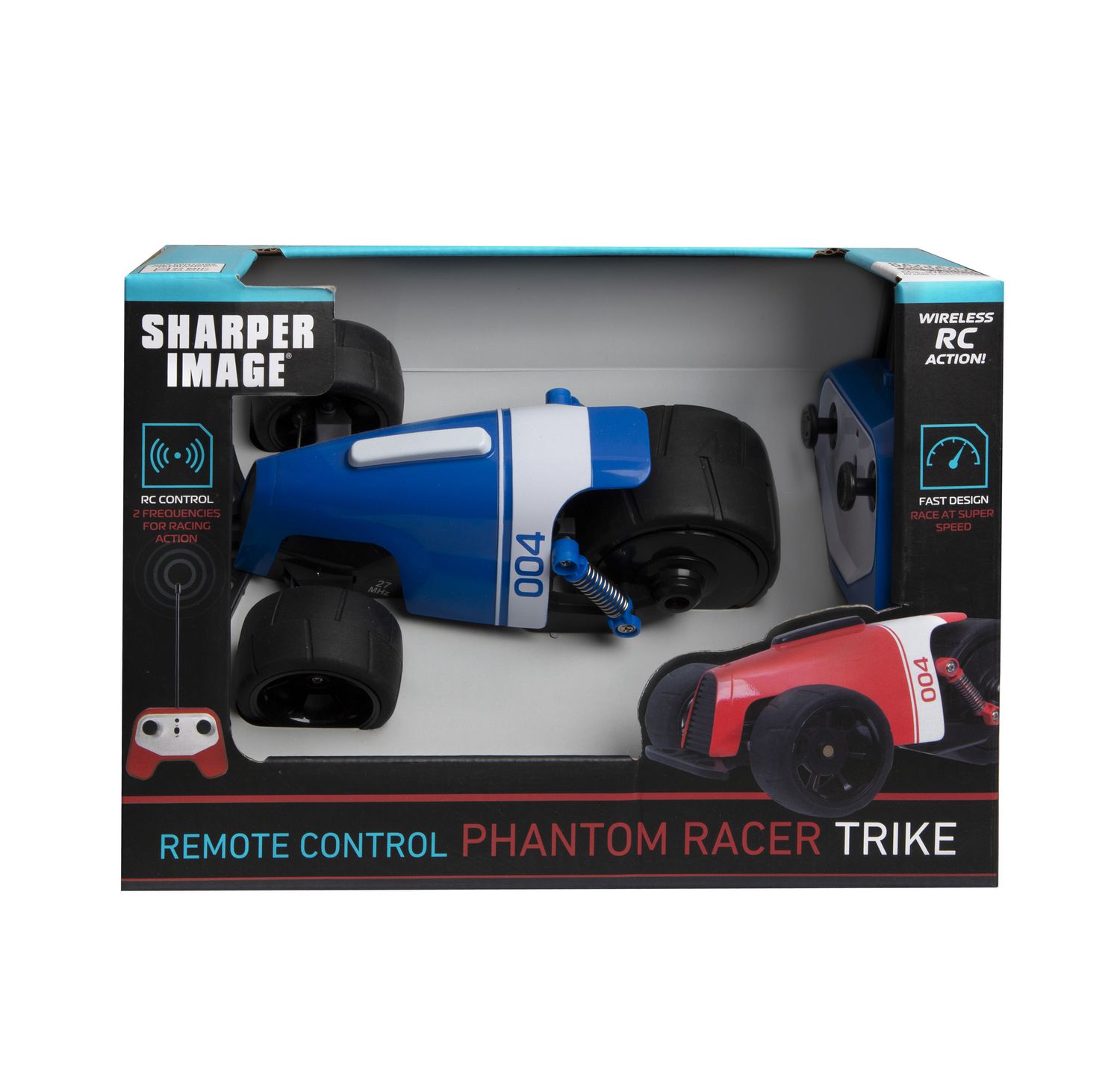 2 Sharper Image Wireless RC Action Remote Control Phantom Racer Trike Blue for sale online 