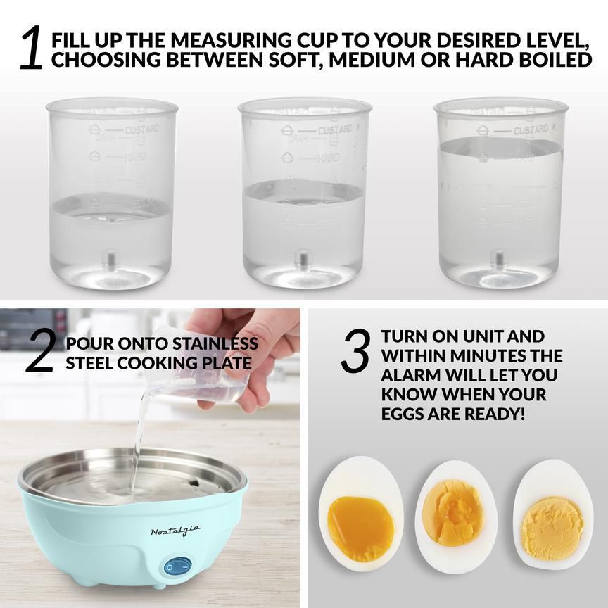 Nostalgia Classic Retro 14-Capacity Egg Cooker - Aqua