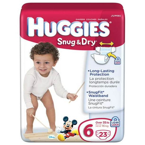 Couches HUGGIES Snug & Dry, Emballage Mega Colossal Tailles: 1-7 | 200-80  Unités