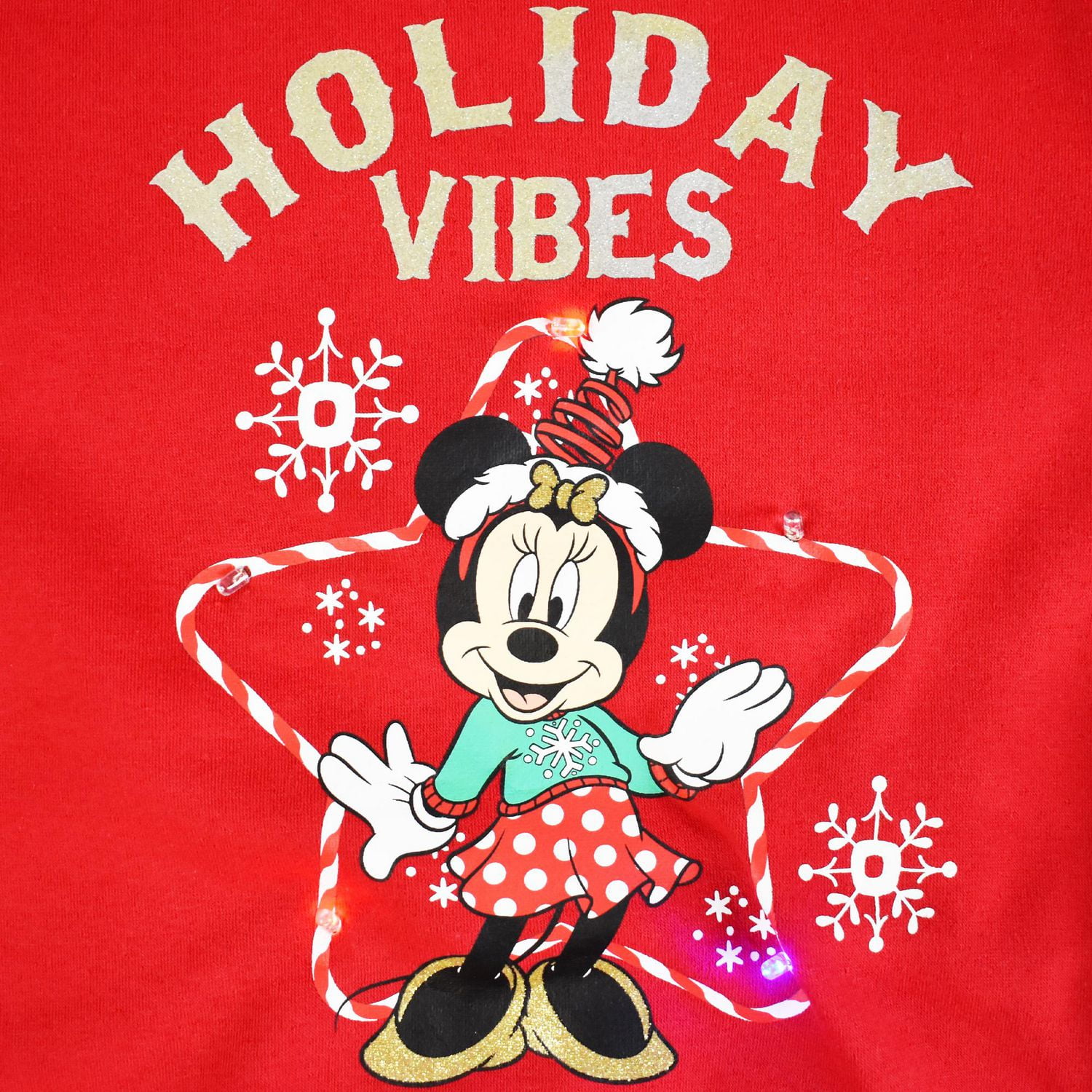Haut à manches longues Disney Minnie Holiday Vibes pour fille