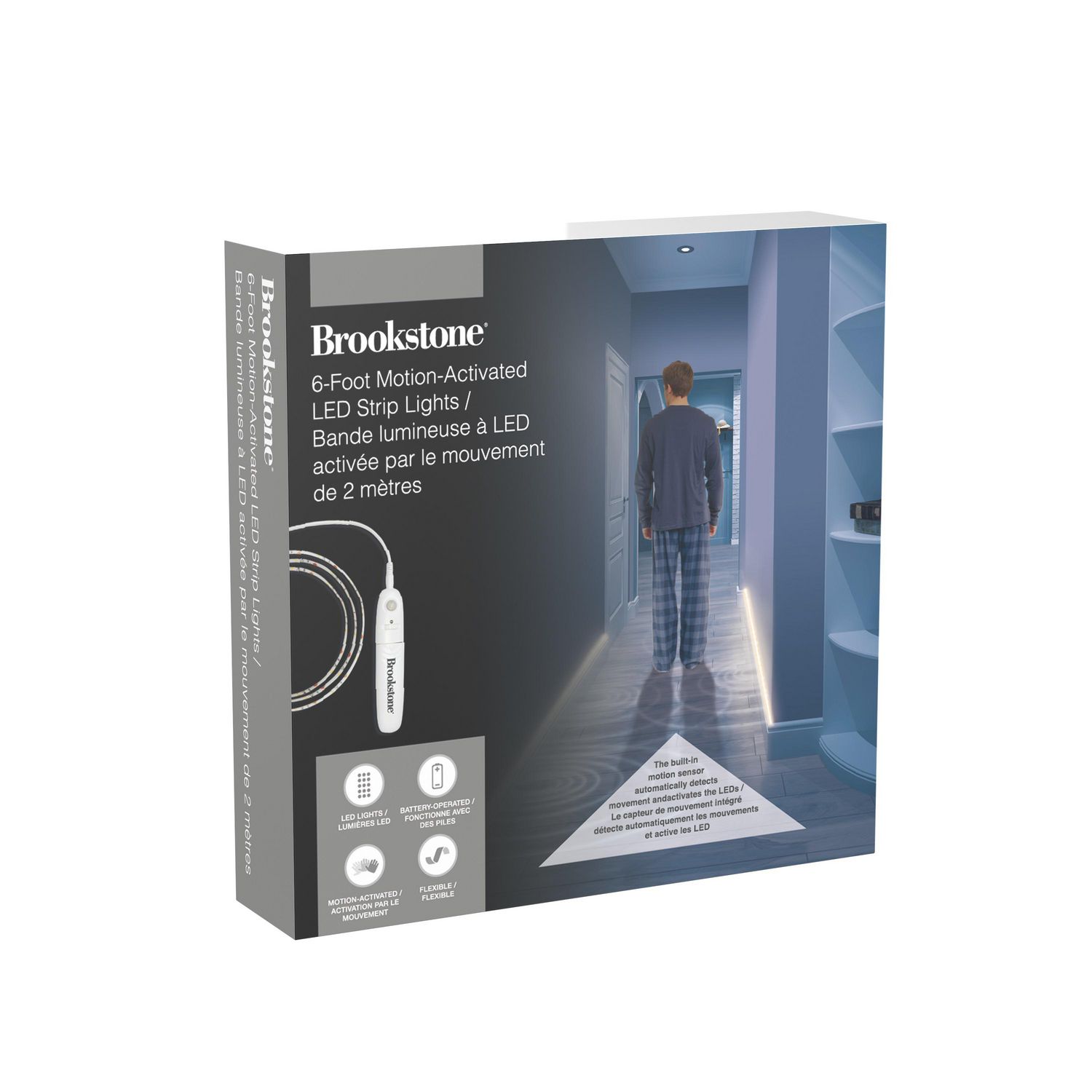 Brookstone Motion Activated LED Strip Light Walmart.ca