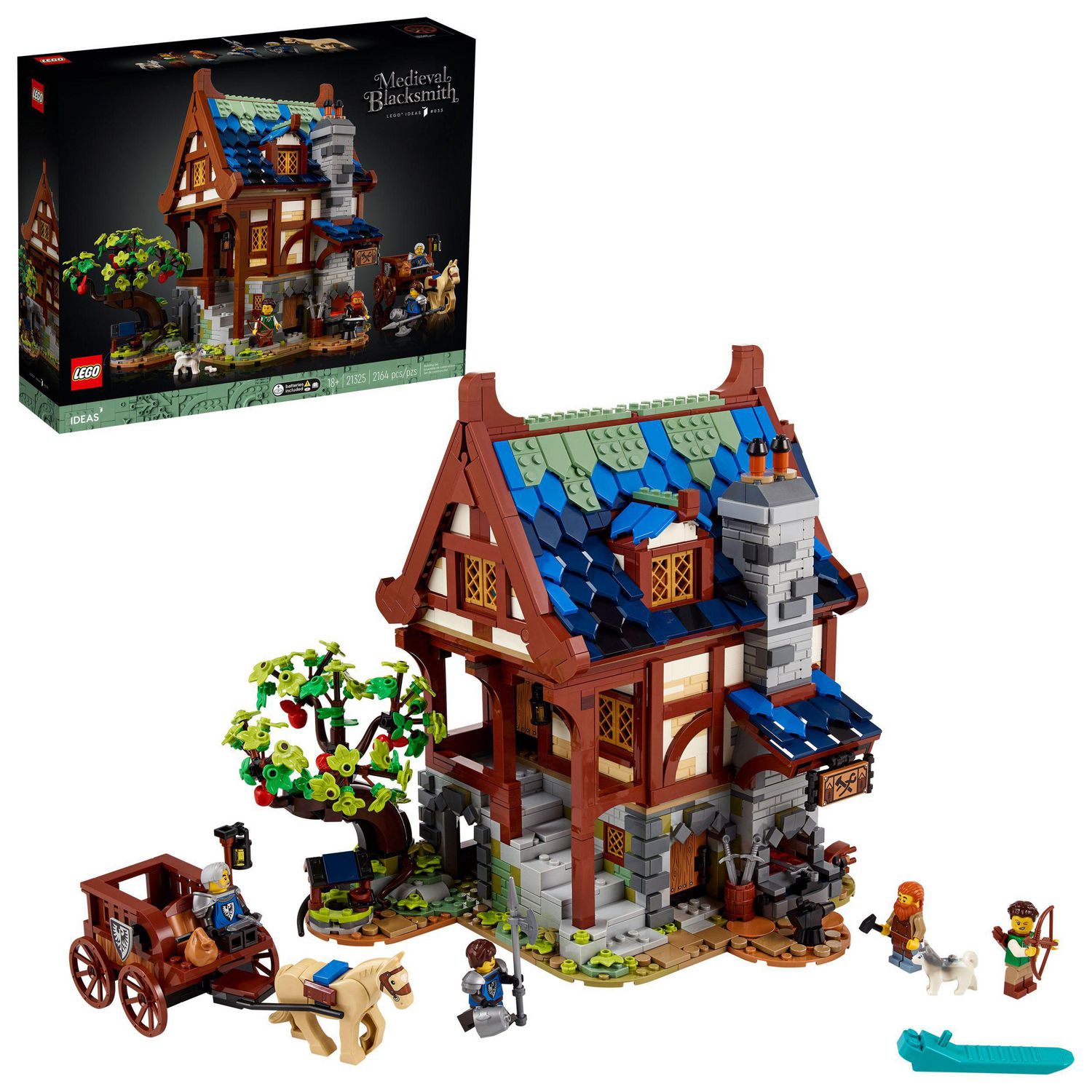 LEGO Ideas Le forgeron médiéval 21325, Ensemble de construction (2 164 pièces)