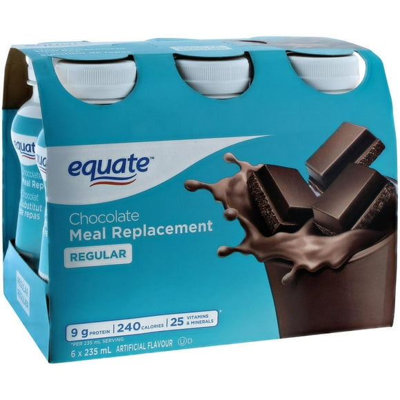 Equate Chocolate Meal Replacement, 6x 235 mL