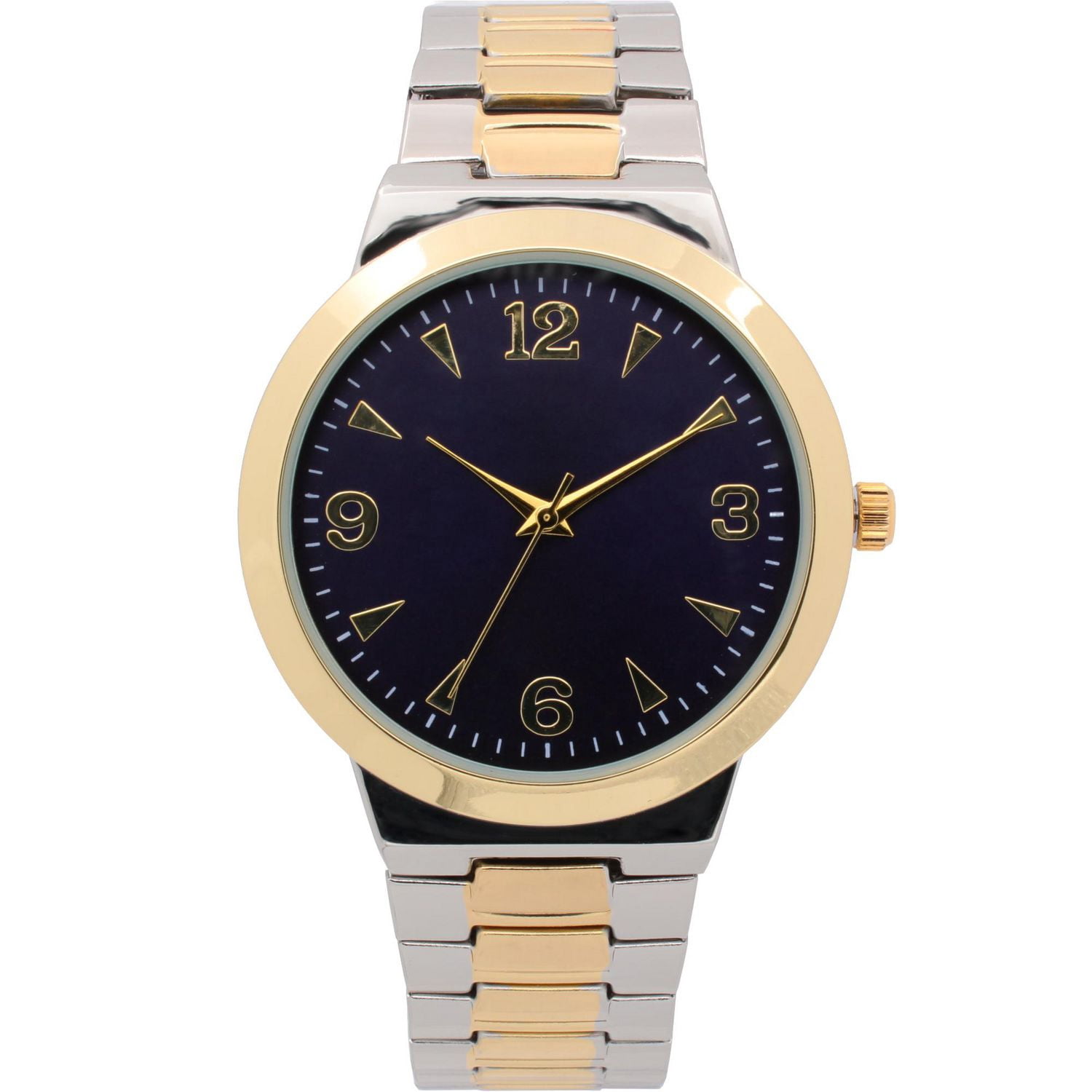 Montre George à deux tons avec bracelet extensible pour hommes