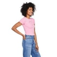 thumbnail image 2 of No Boundaries Women's Rib Baby Tee, 2 of 6
