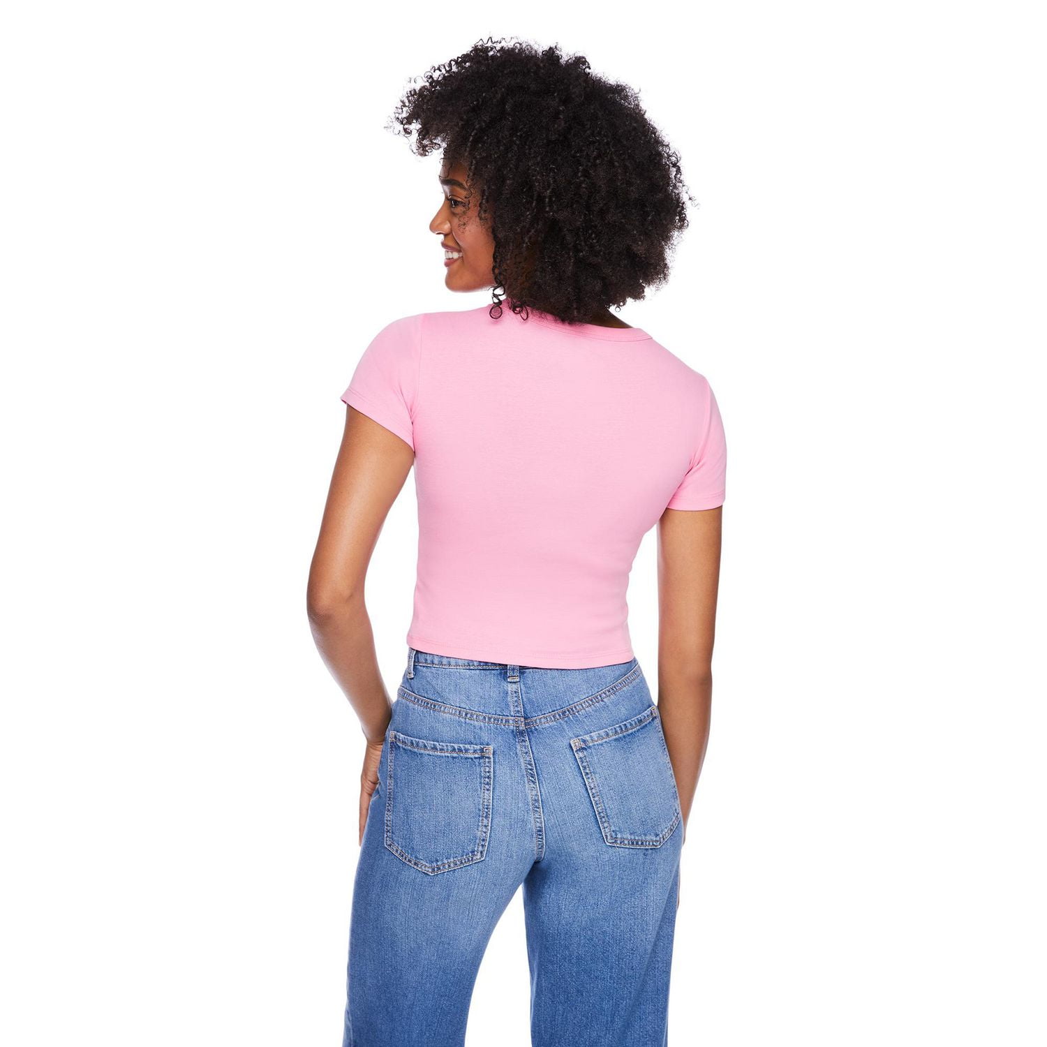 No Boundaries Women's Rib Baby Tee