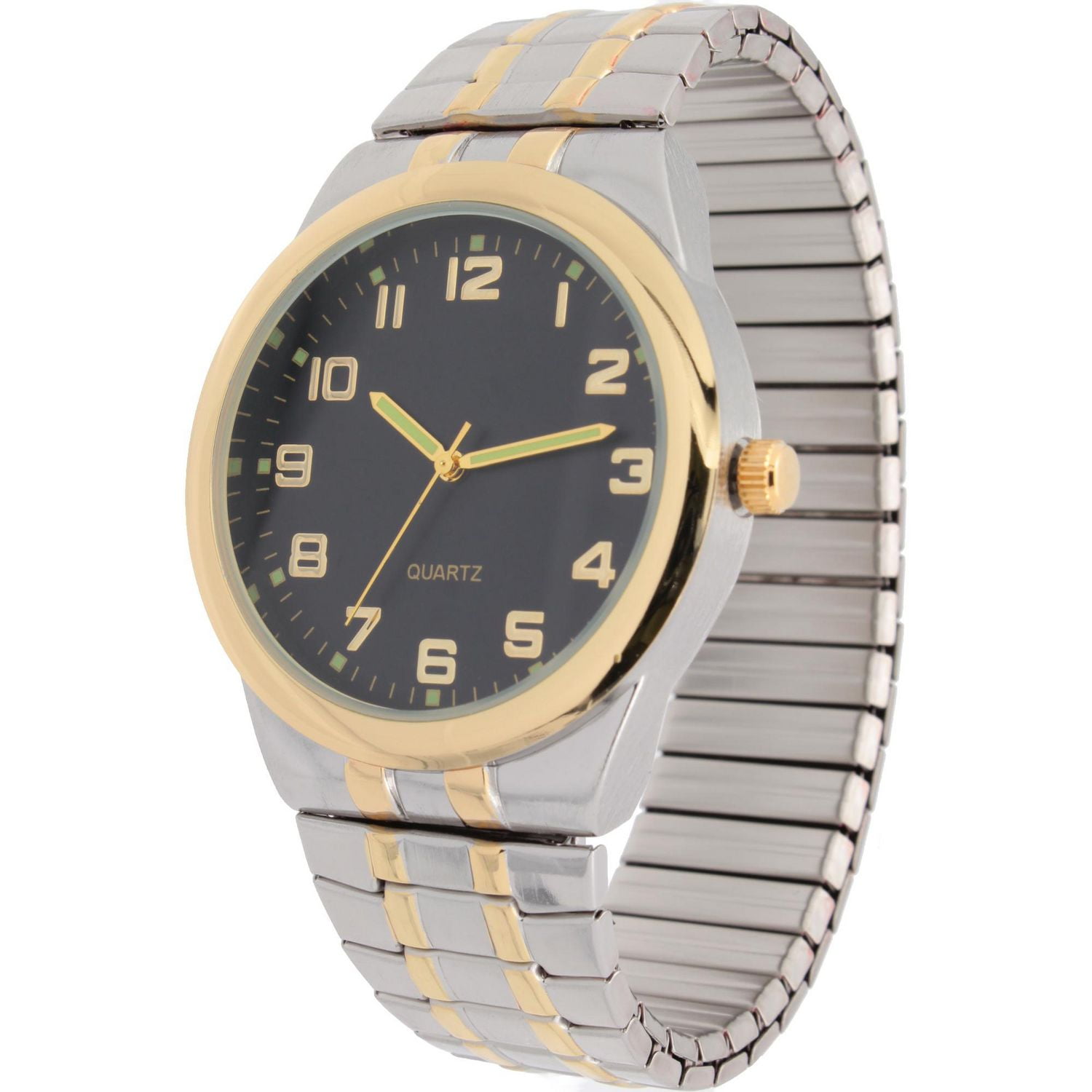 Montre George à deux tons avec bracelet extensible pour hommes Montre pour hommes extensible