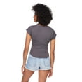 thumbnail image 3 of No Boundaries Women's Rib Henley Tee, 3 of 6