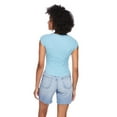 thumbnail image 3 of No Boundaries Women's Rib Henley Tee, 3 of 6