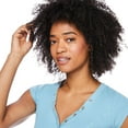 thumbnail image 4 of No Boundaries Women's Rib Henley Tee, 4 of 6