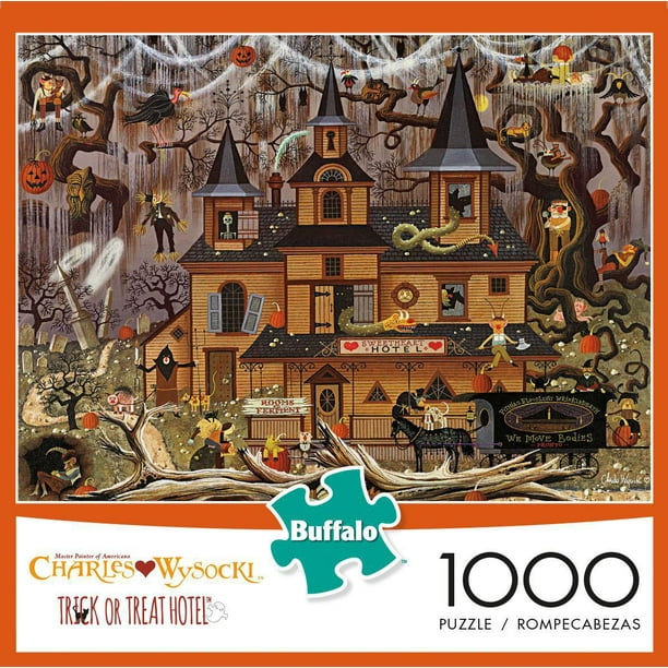 Buffalo Games Le puzzle Charles Wysocki Trick or Treat Hotel en 1000 pièces
