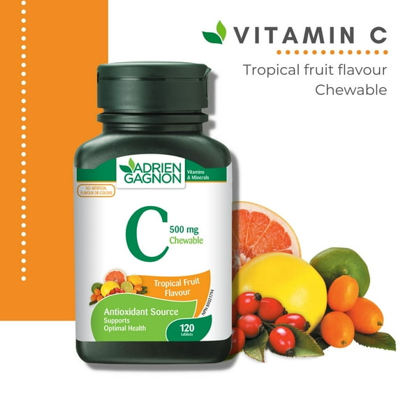 Adrien Gagnon-Tropical Fruit Chewable Vitamin C, 500 mg