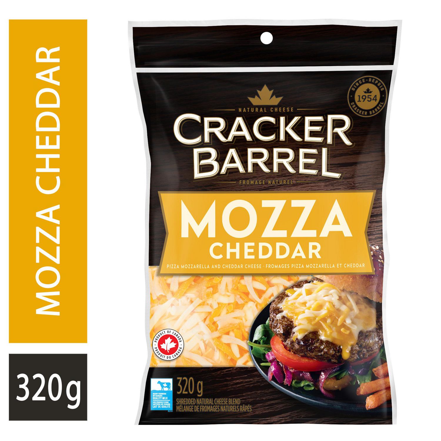 Cracker Barrel Mozzarella Shredded Cheese, 320g
