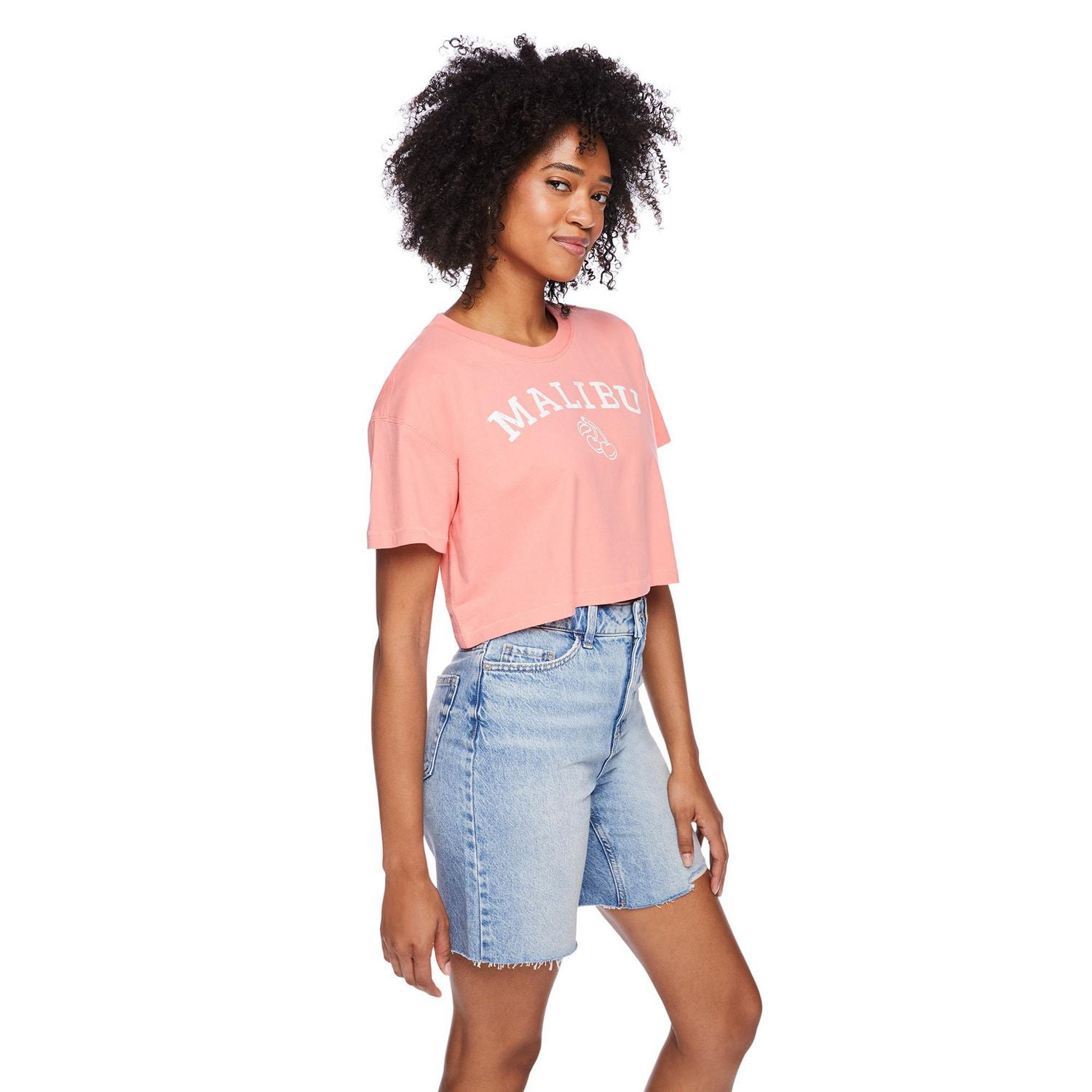 No Boundaries Women's Cropped Tee