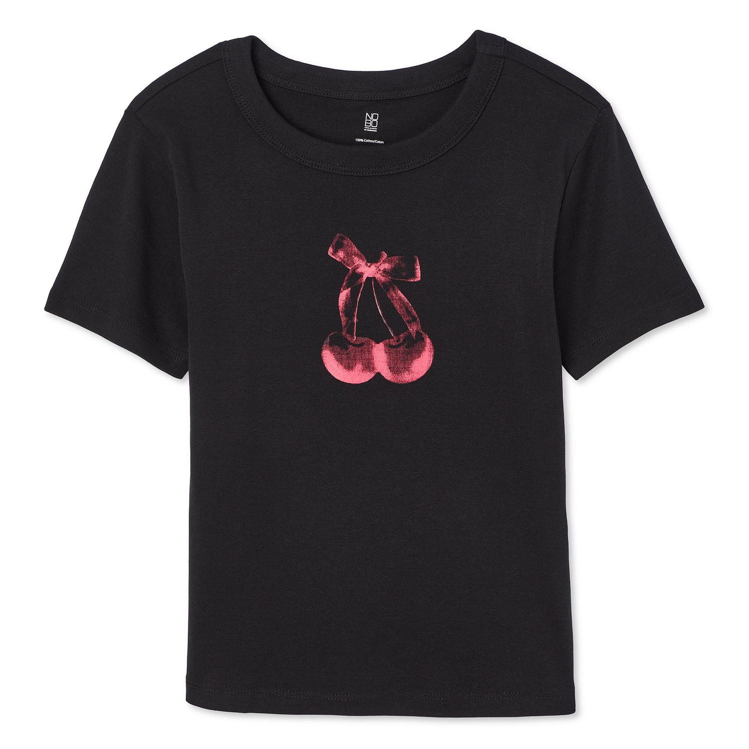T-shirt côtelé coupe bébé No Boundaries pour femmes