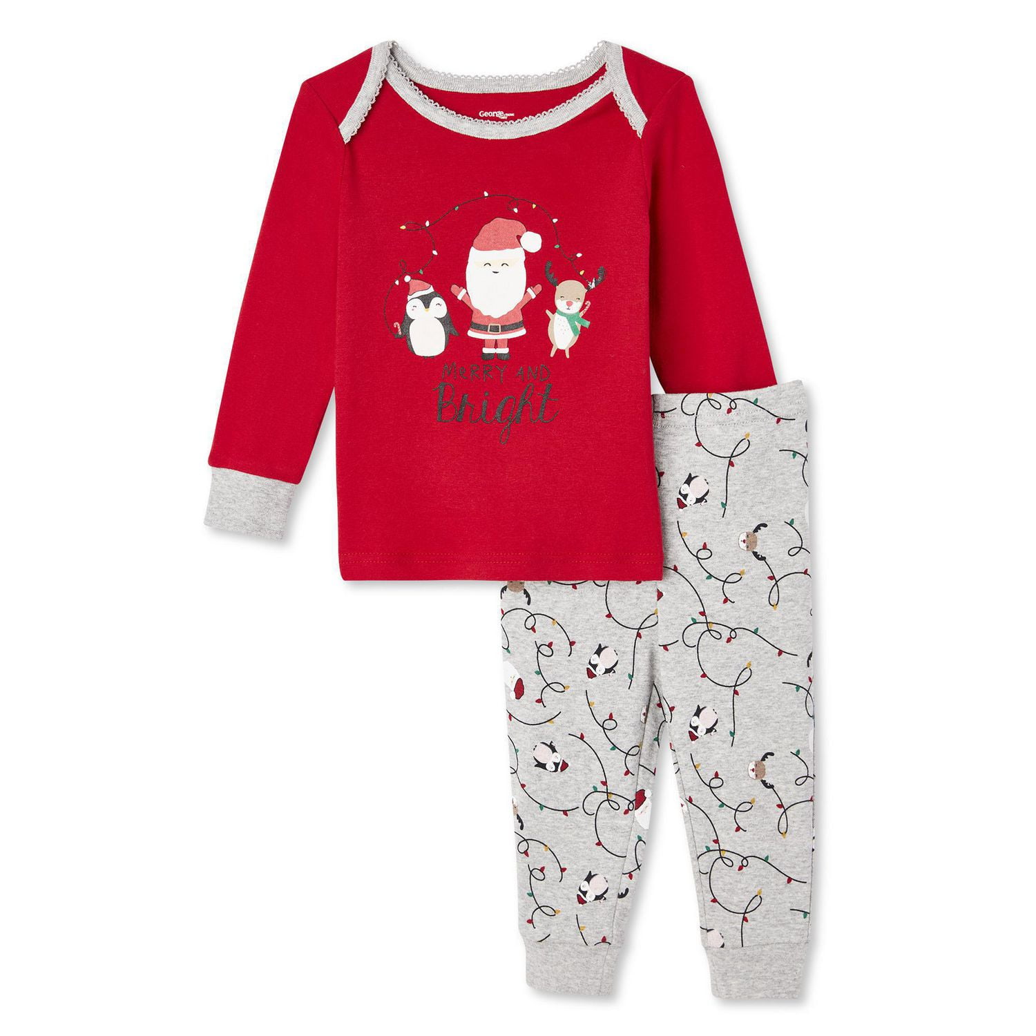 George Baby Girls' Holiday Pajamas 2-Piece Set | Walmart Canada