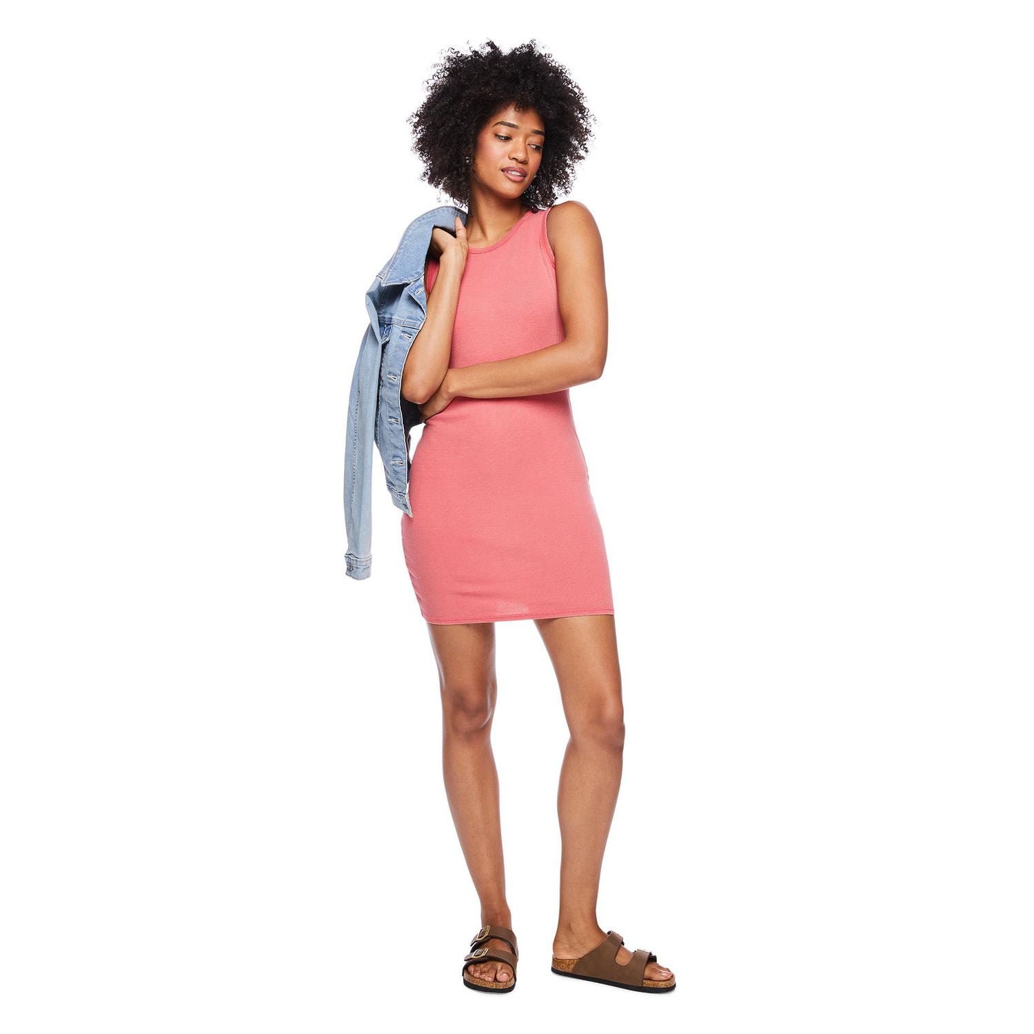 No Boundaries Women's Rib Tank Dress