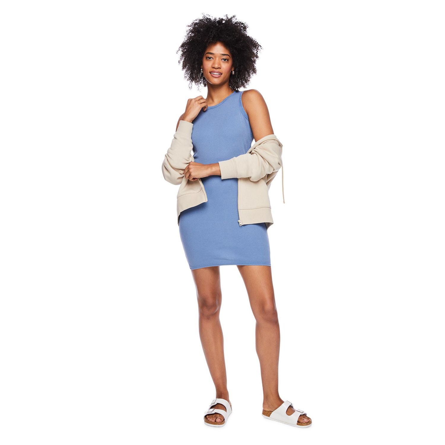 No Boundaries Women's Rib Tank Dress