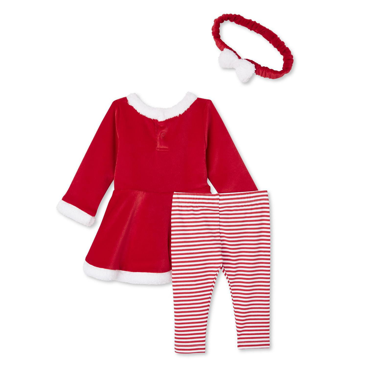 George Baby Girls' Santa Legging 3-Piece Set