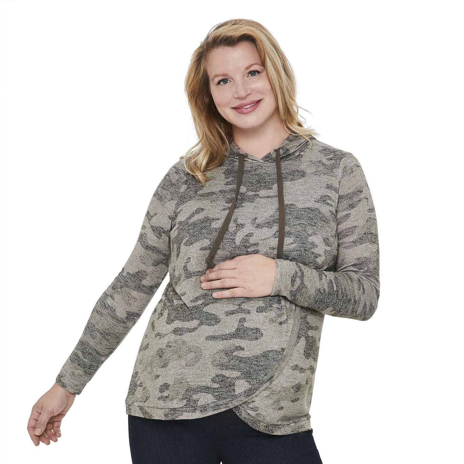 Chandail à capuchon coupe tunique George Maternité