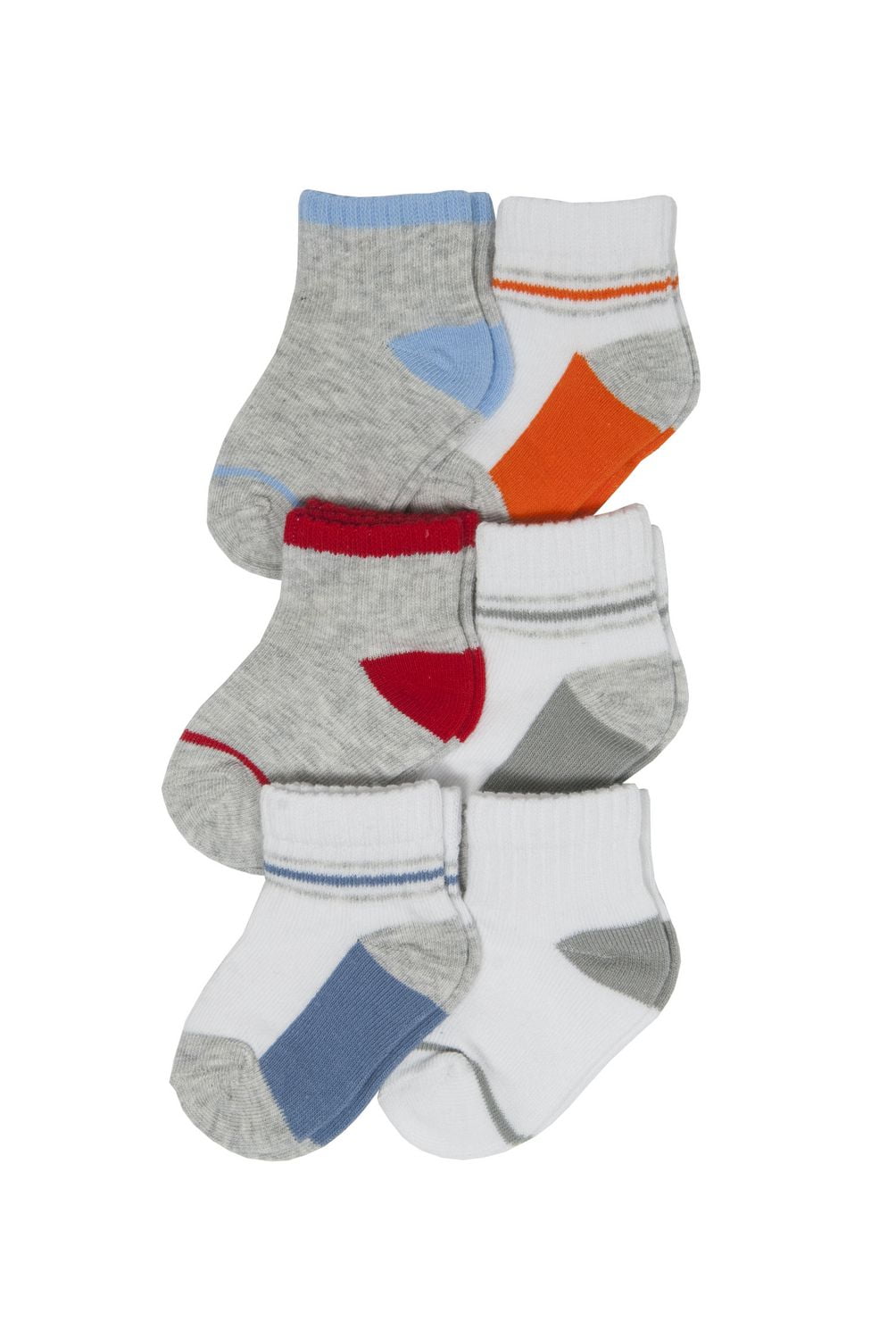 Child of Mine by Carter's Baby Boy Quarter Crew 6 Pack Socks, (612M