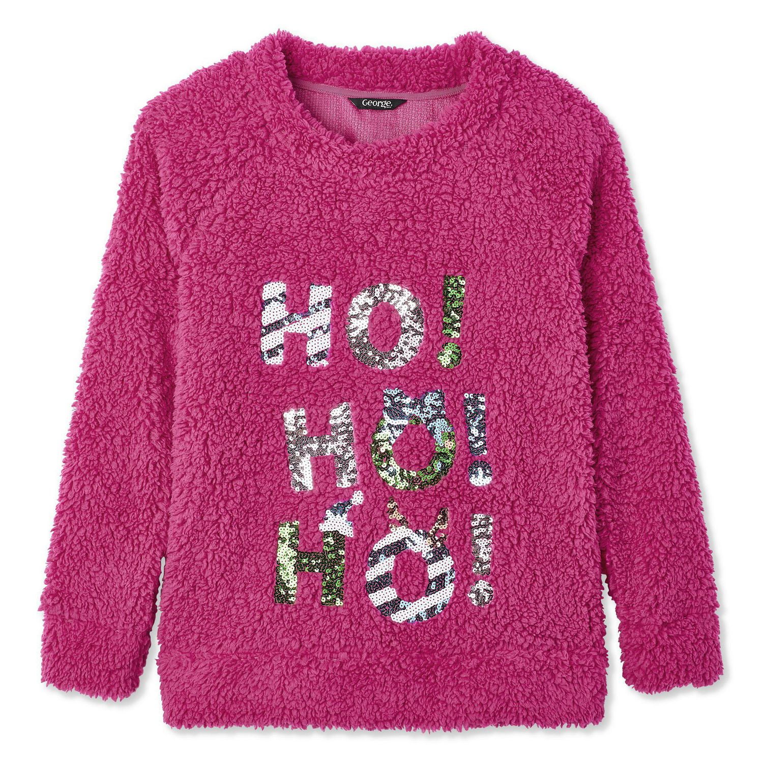 George Ladies Ugly Christmas Embellished Sherpa Tops