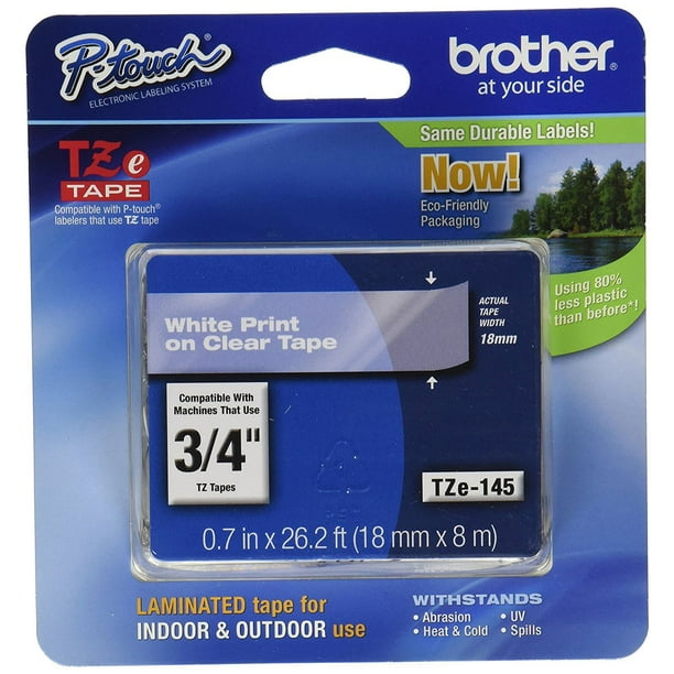 Brother TZe-135 1/2 "P-Touch Label Tape White sur Clear