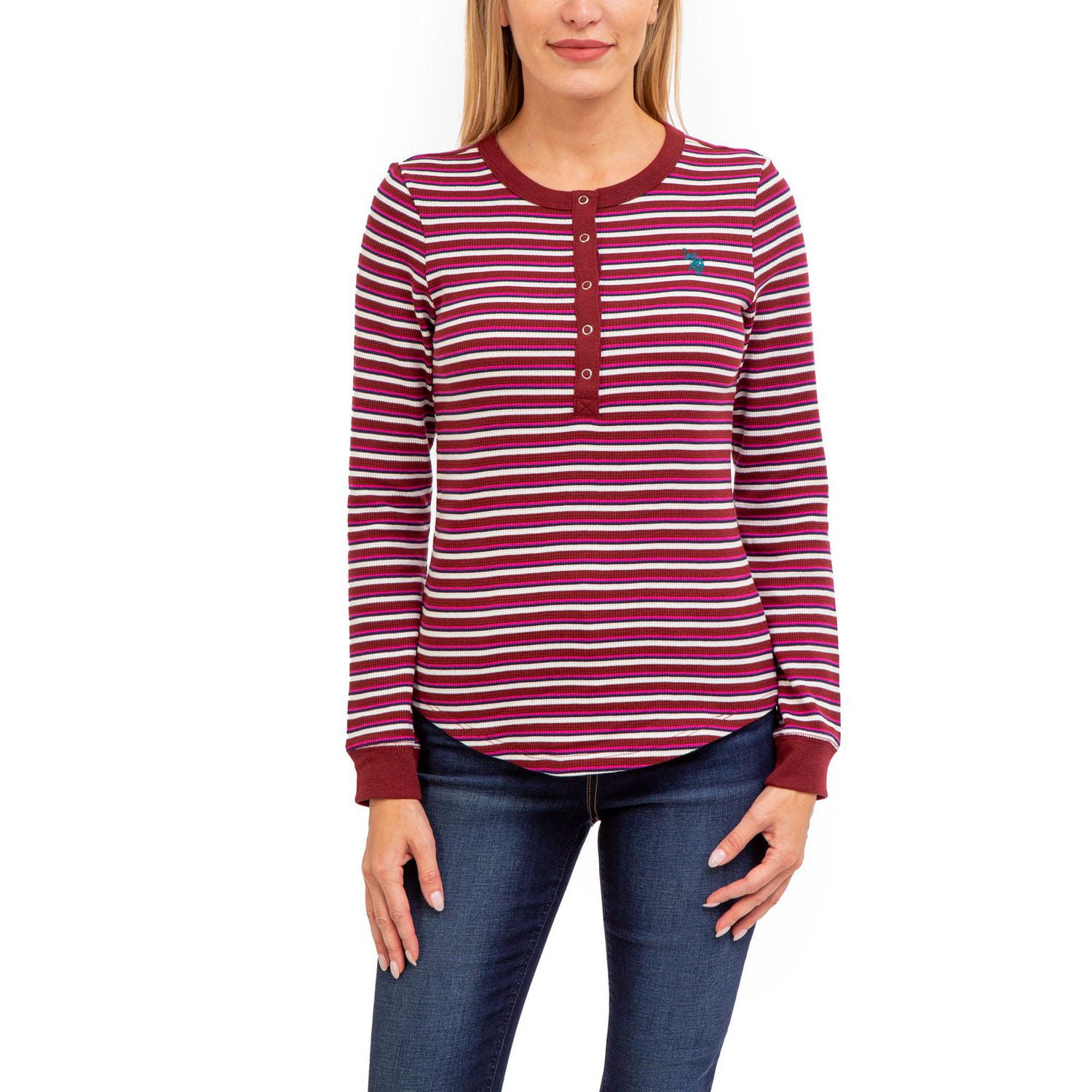 U.S. Polo Assn Women's Stripe Henley