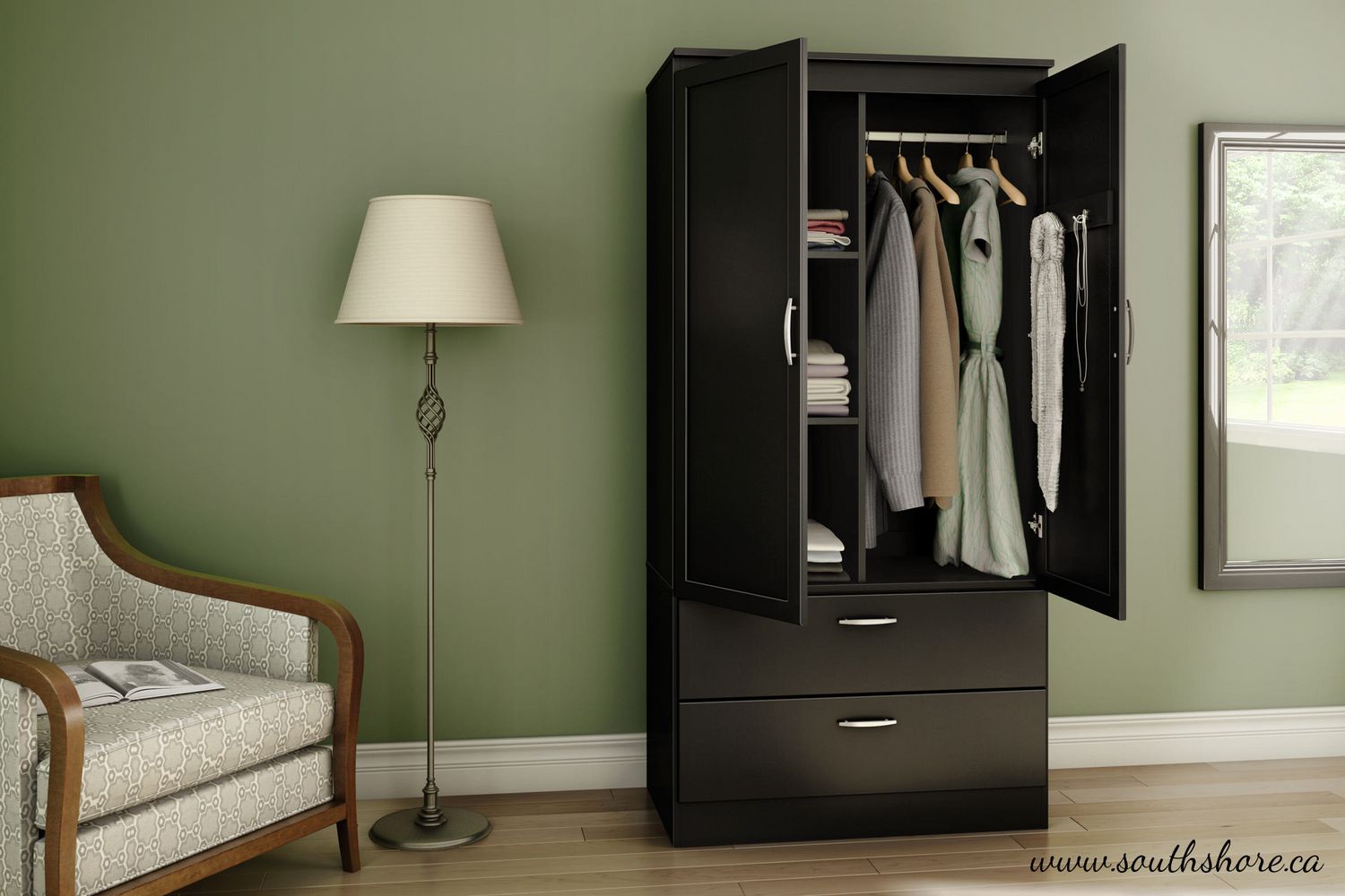 South Shore Acapella Wardrobe Armoire Walmart Canada