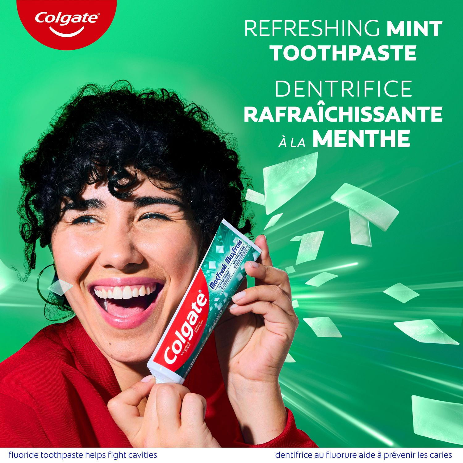Colgate Max Fresh Toothpaste with Mini Breath Strips, Clean Mint, 150 mL