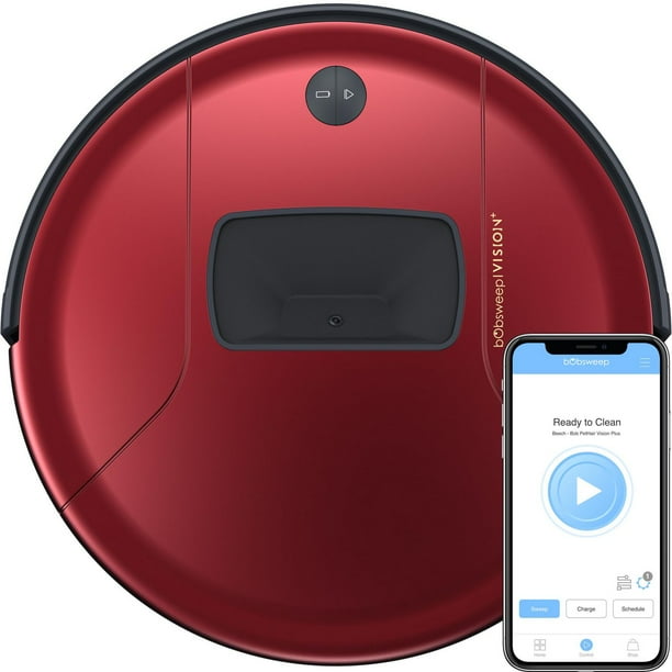 bObsweep PetHair Vision Plus WiFi Connected Robot Vacuum & Mop in Beet