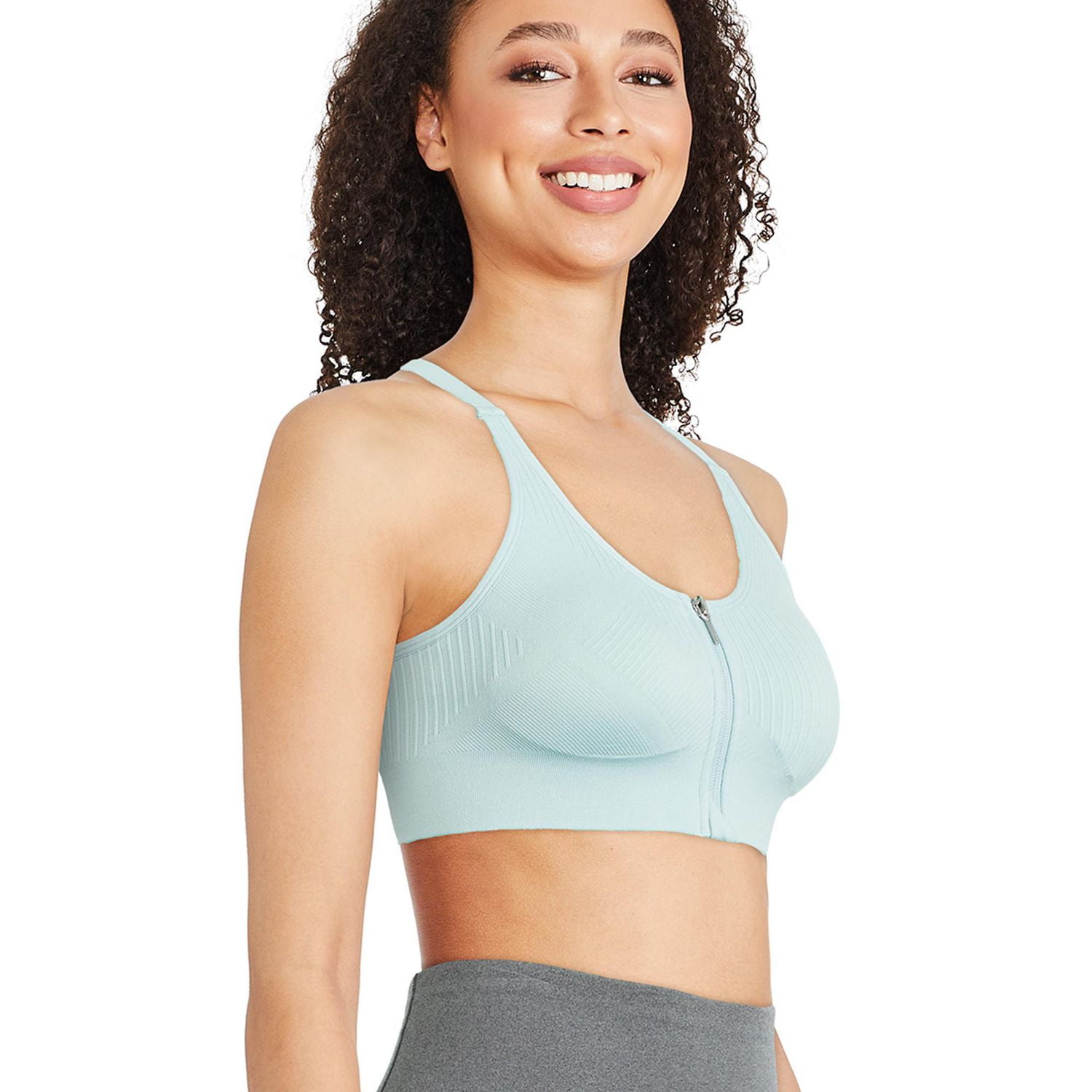 Soutien-gorge sport zippé Athletic Works pour femmes
