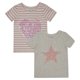 Paq. de 2 t-shirts avec cœur et étoile pailletés sur le devant George British Design pour filles – image 1 sur 3