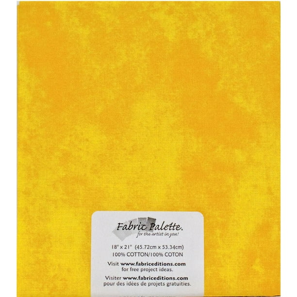 Tissu pré coupé Fat Quarter de Fabric Creations à imprimé de texture jaune clair