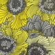Fabric Creations fleurs jaune sur gris tissu pré-coupé 1⁄2 verge de large – image 1 sur 1
