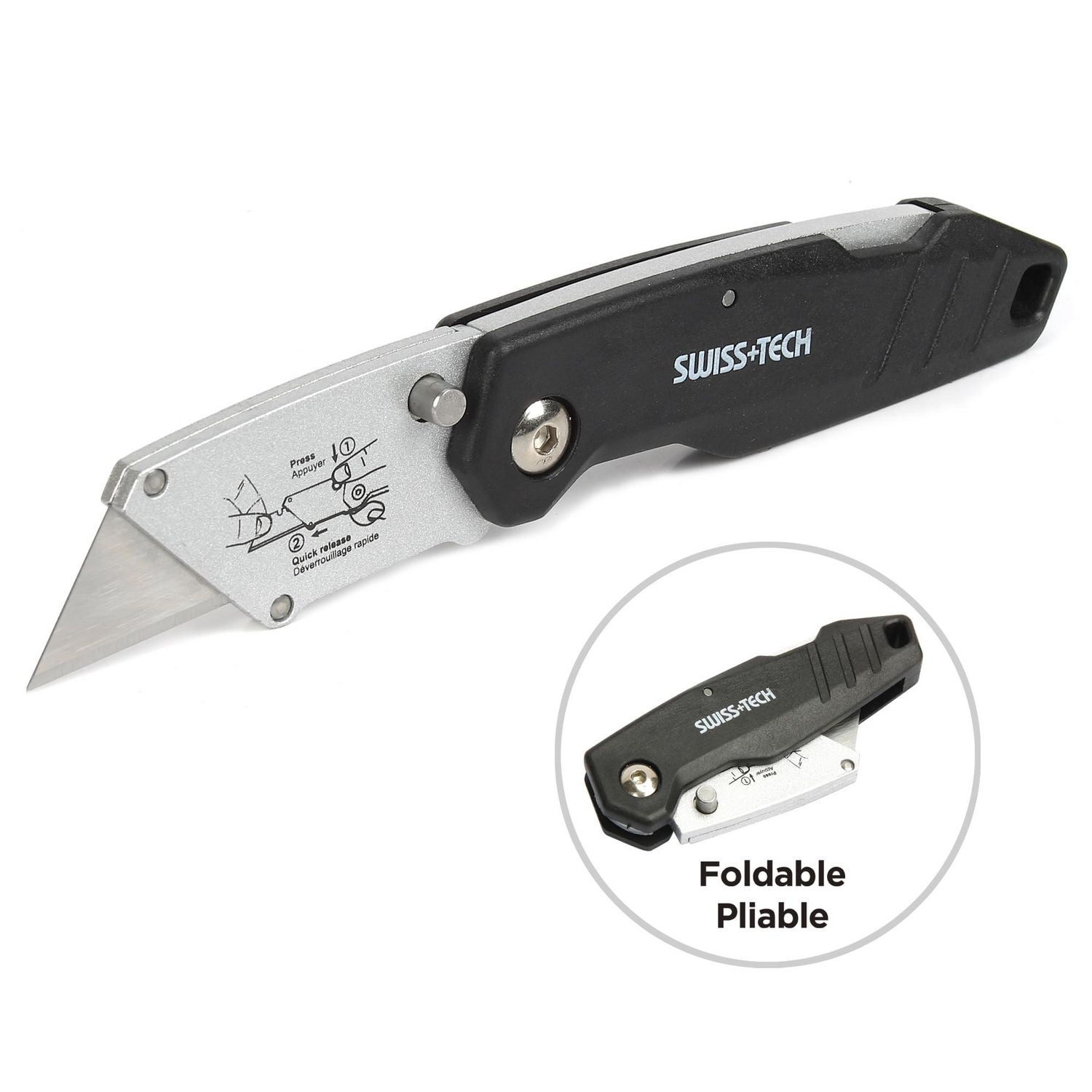 Swiss Tech Folding Lock-Back Utility Knife 