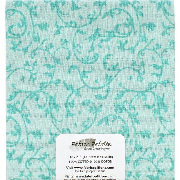 Tissu pré coupé Fat Quarter de Fabric Creations à imprimé de paisly verte