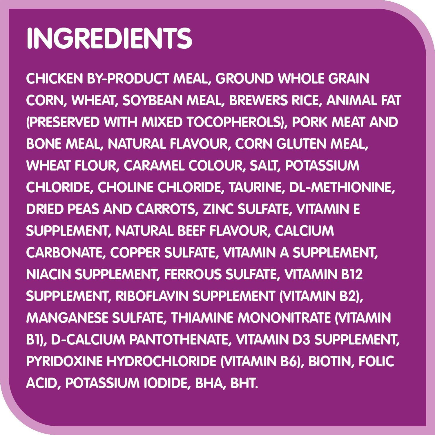 Whiskas wet food discount ingredients