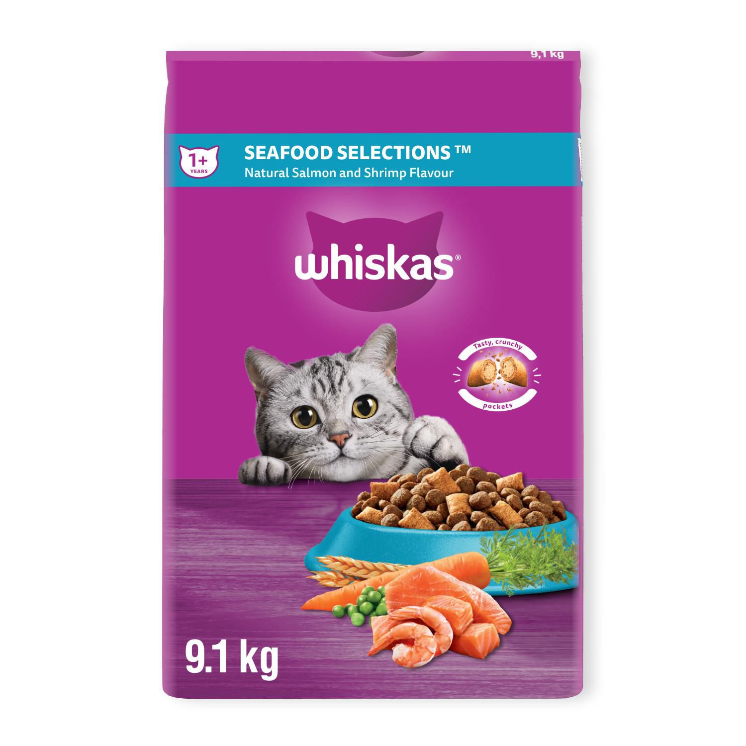 Whiskas Seafood Selections Salmon & Shrimp Flavour Natural Adult