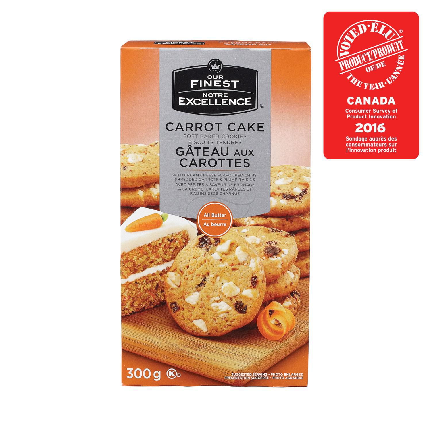 Our Finest Carrot Cake Soft Baked Cookies Walmart Canada