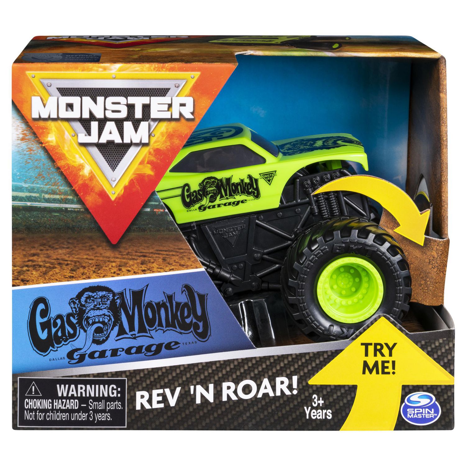 Monster Jam Official Gas Monkey Rev N Roar Monster Truck 1 43