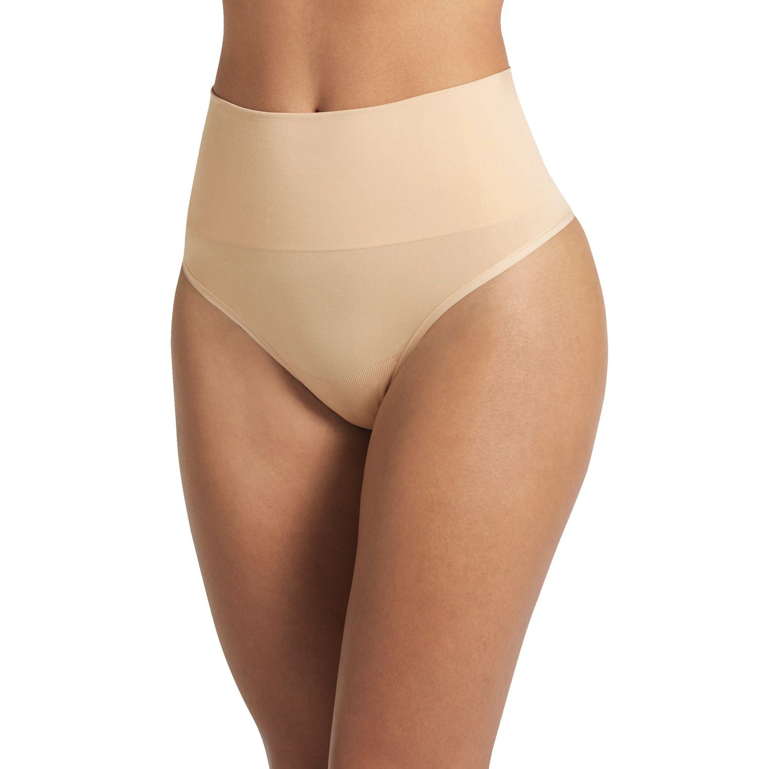 Beige organic cotton thong for ladies - Bread & Boxers