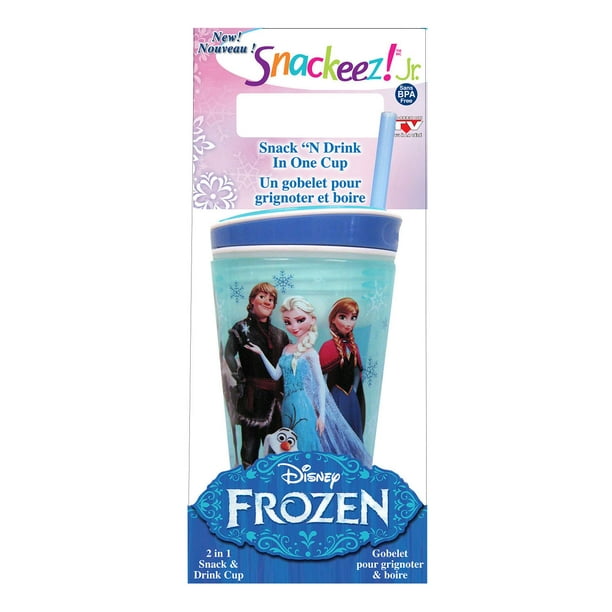 Snackeez! Goblet 2-en-1 pour grignoter et boire Jr. Disney Frozen - bleu