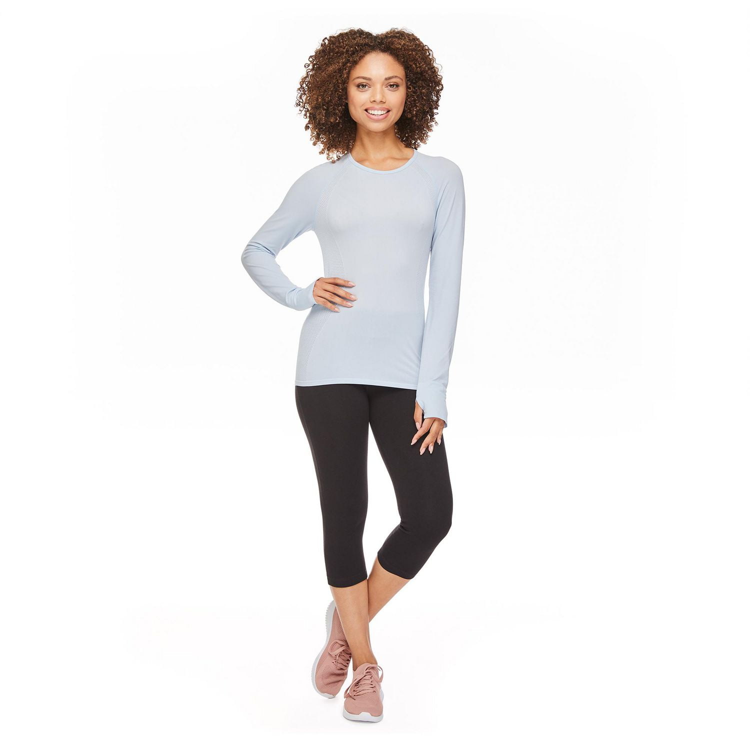 Athletic Works Women's Long Sleeve Seamless Tee
