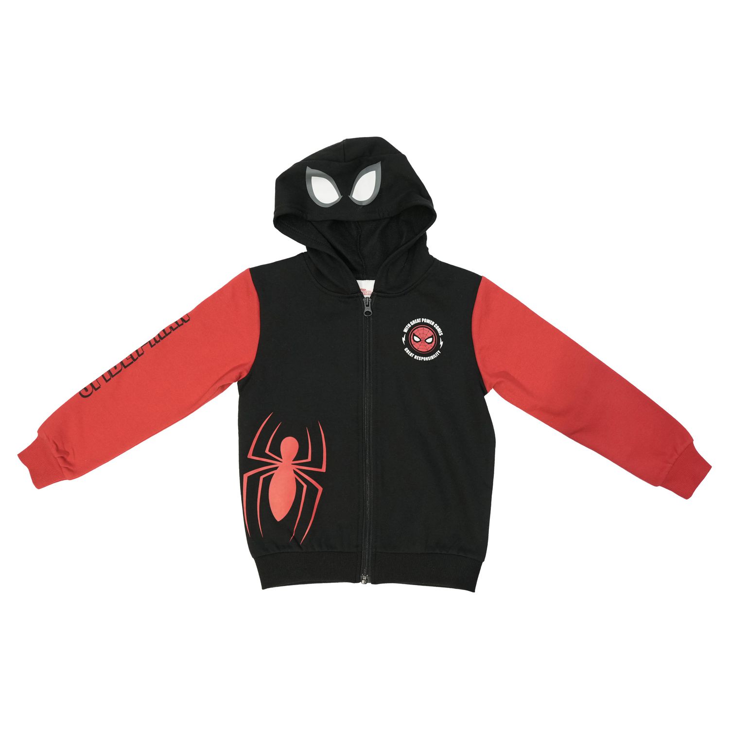 Spiderman Sweat à capuche zippé en polaire