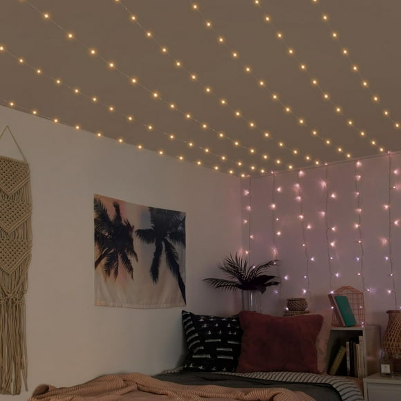 Merkury Ceiling LED Lighting Curtain String Lights, Ceiling Curtain Lights